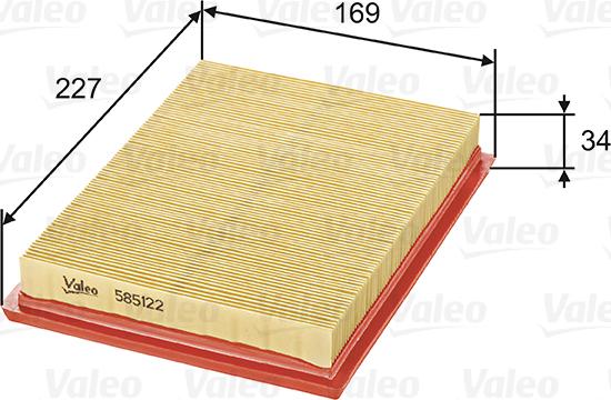 Valeo 585122 - Φίλτρο αέρα asparts.gr