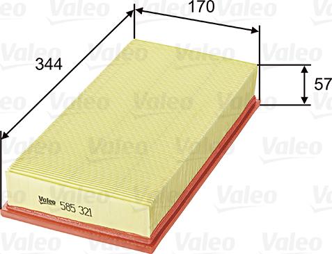 Valeo 585321 - Φίλτρο αέρα asparts.gr