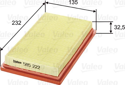 Valeo 585222 - Φίλτρο αέρα asparts.gr