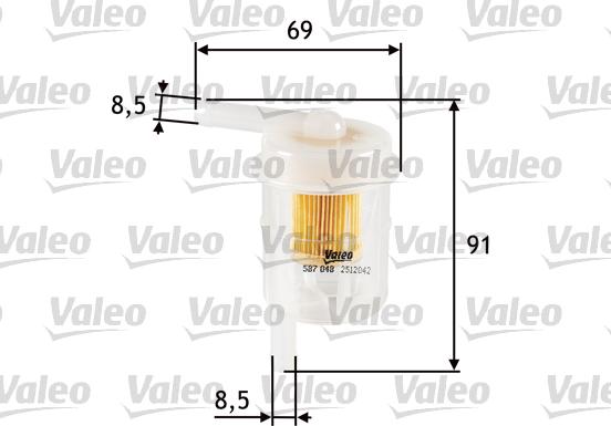 Valeo 587048 - Φίλτρο καυσίμου asparts.gr