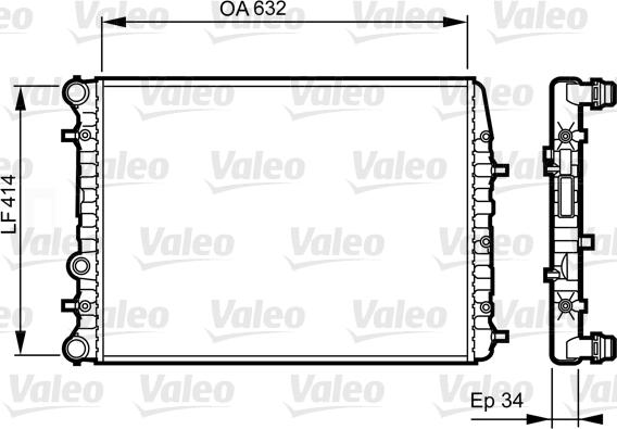Valeo 732864 - Ψυγείο, ψύξη κινητήρα asparts.gr
