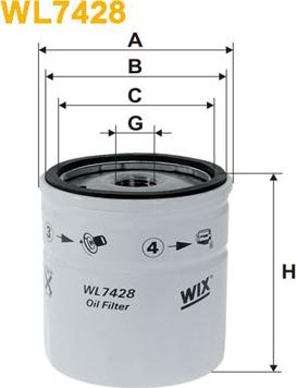 WIX Filters WL7428 - Φίλτρο λαδιού asparts.gr