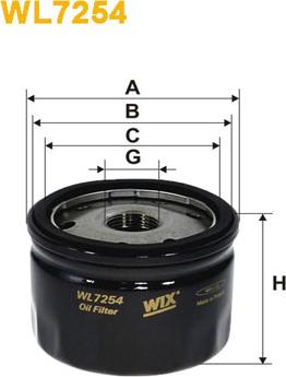WIX Filters WL7254 - Φίλτρο λαδιού asparts.gr