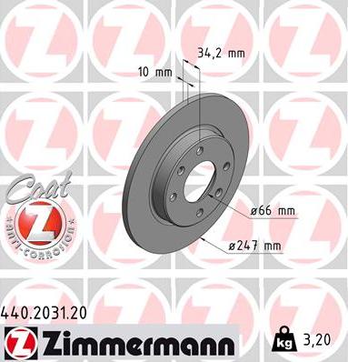 Zimmermann 440.2031.20 - Δισκόπλακα asparts.gr