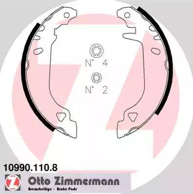 Zimmermann 10990.110.8 - Σετ σιαγόνων φρένων asparts.gr