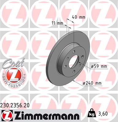 Zimmermann 230.2356.20 - Δισκόπλακα asparts.gr